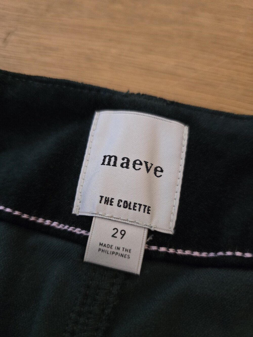 Maeve The Colette Green Velvet Wide Leg Pants Size 29 High Rise Anthropologie - Picture 5 of 15